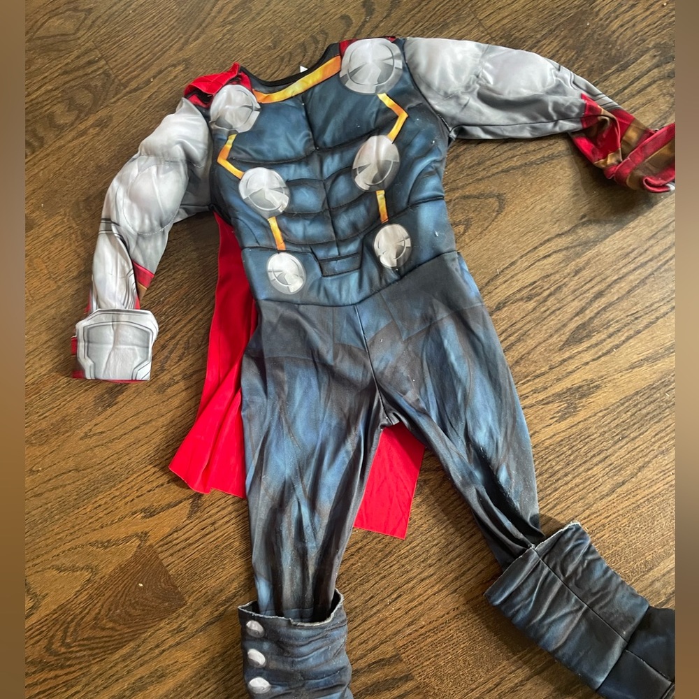 Toddler 4T Thor Halloween  costume with cape